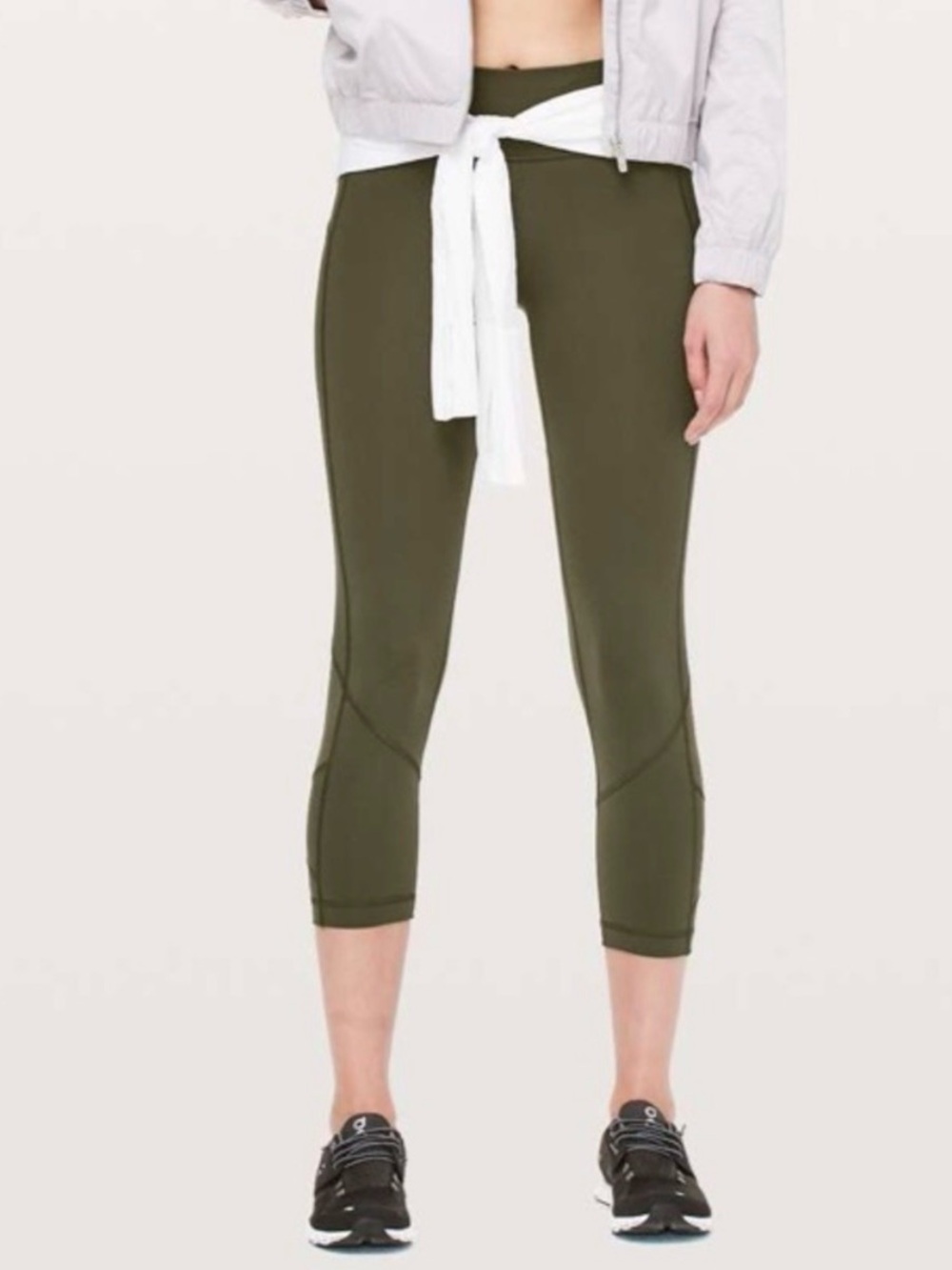 Lululemon Pace Rival crop*Full on Luxtreme 22” Dark Olive size 2